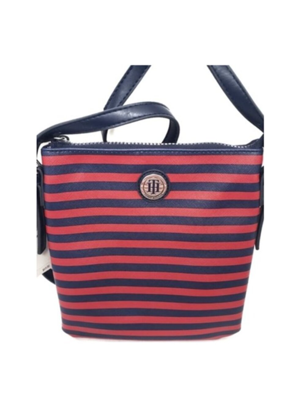 NEW Tommy Hilfiger Red and Blue Striped Crossbody Bag
